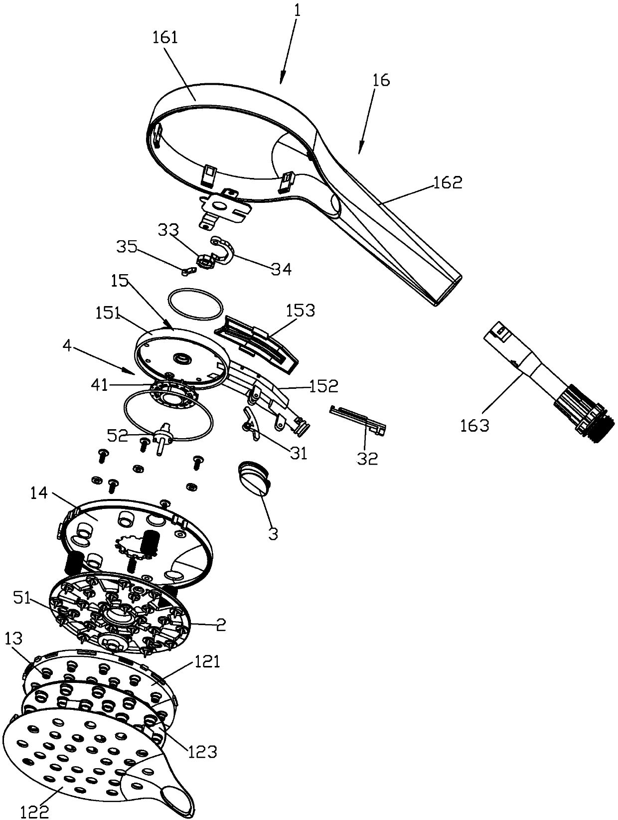 Shower head with same water outlet nozzle capable of discharging different water flowers