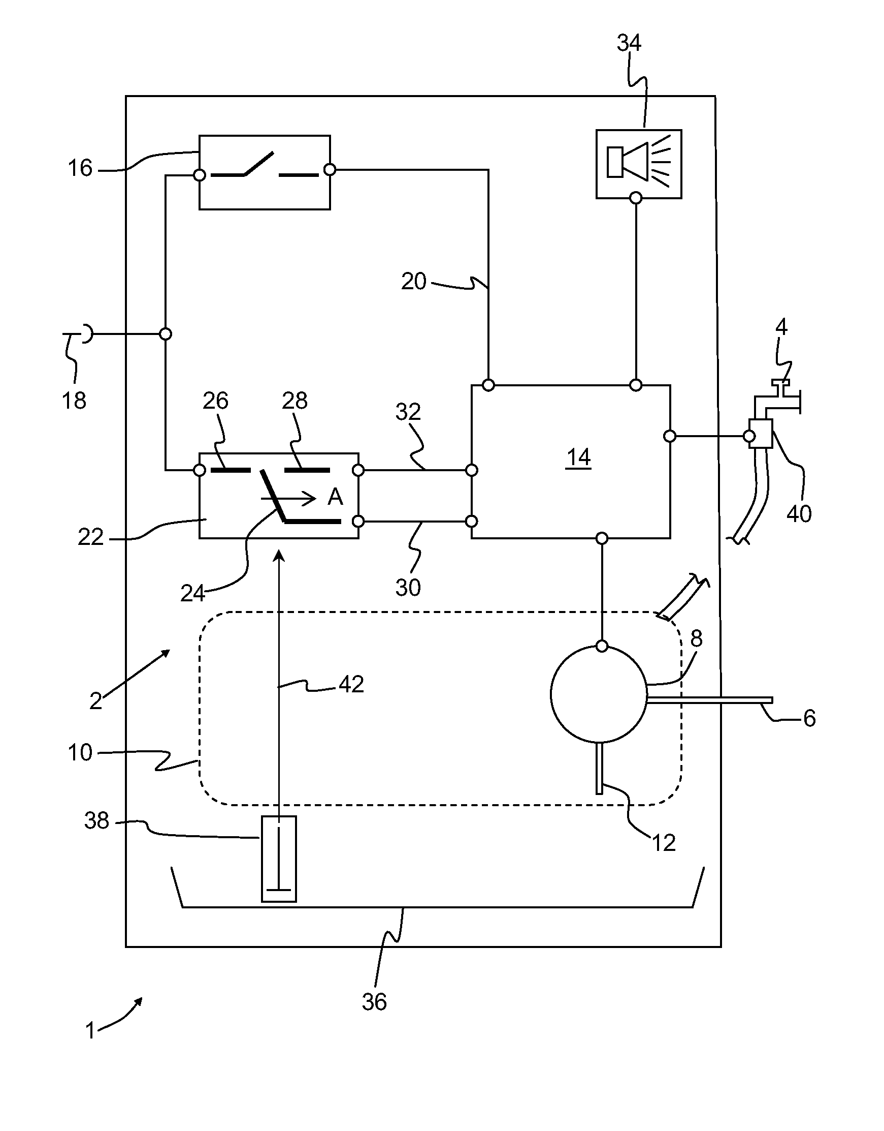 Water-conducting domestic appliance