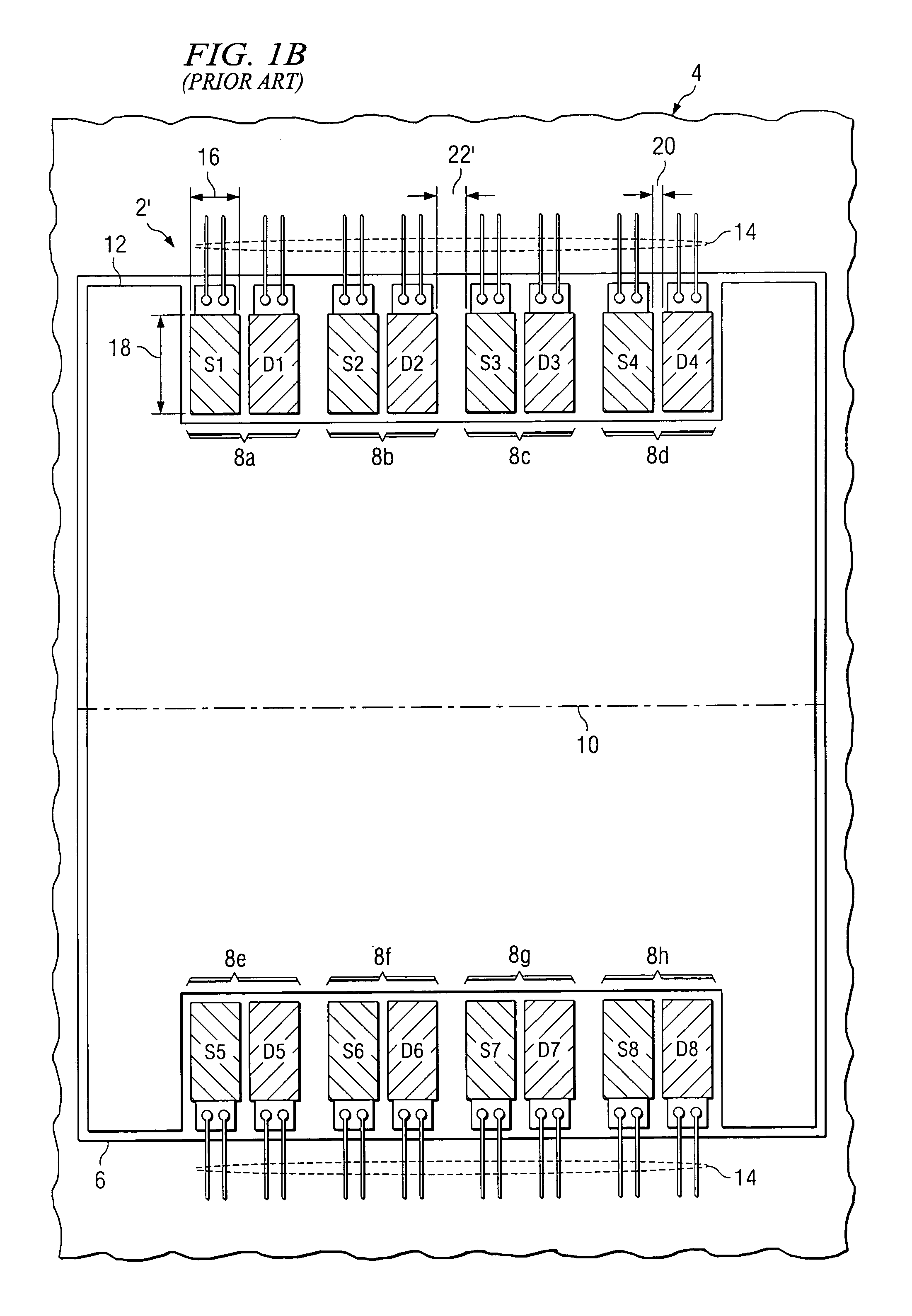 Distributed power MOSFET