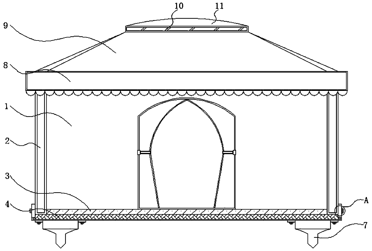 Wooden house tent with fireproof and rainproof functions