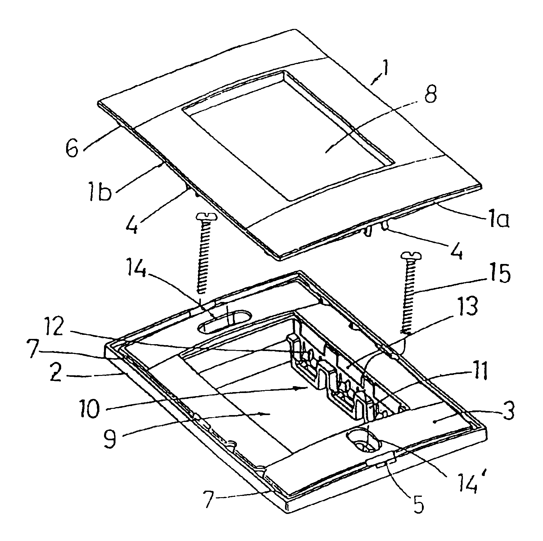 Low voltage device used as an electrical outlet base plate