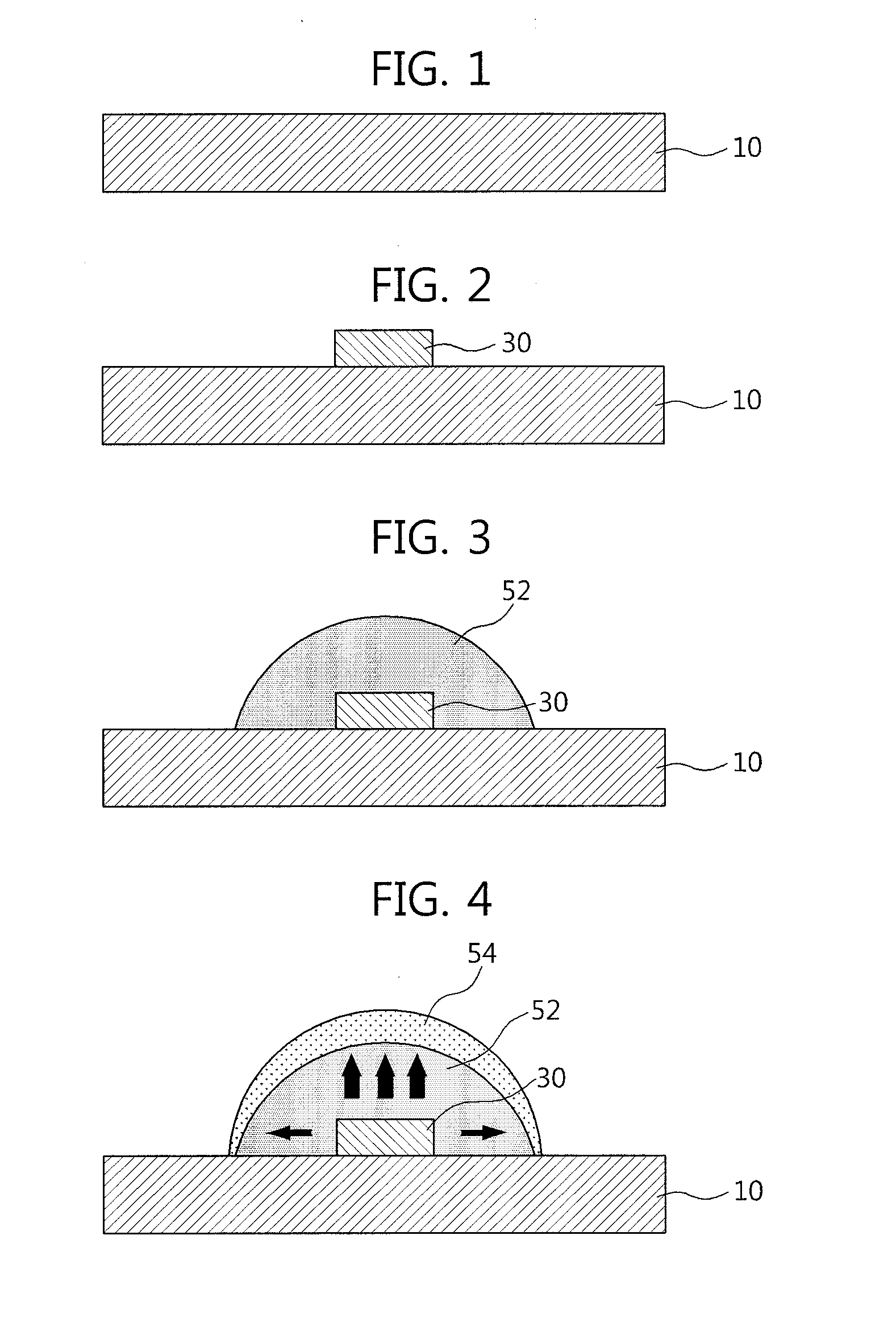 Light-emitting diode having a wavelength conversion material layer, and method for fabricating same