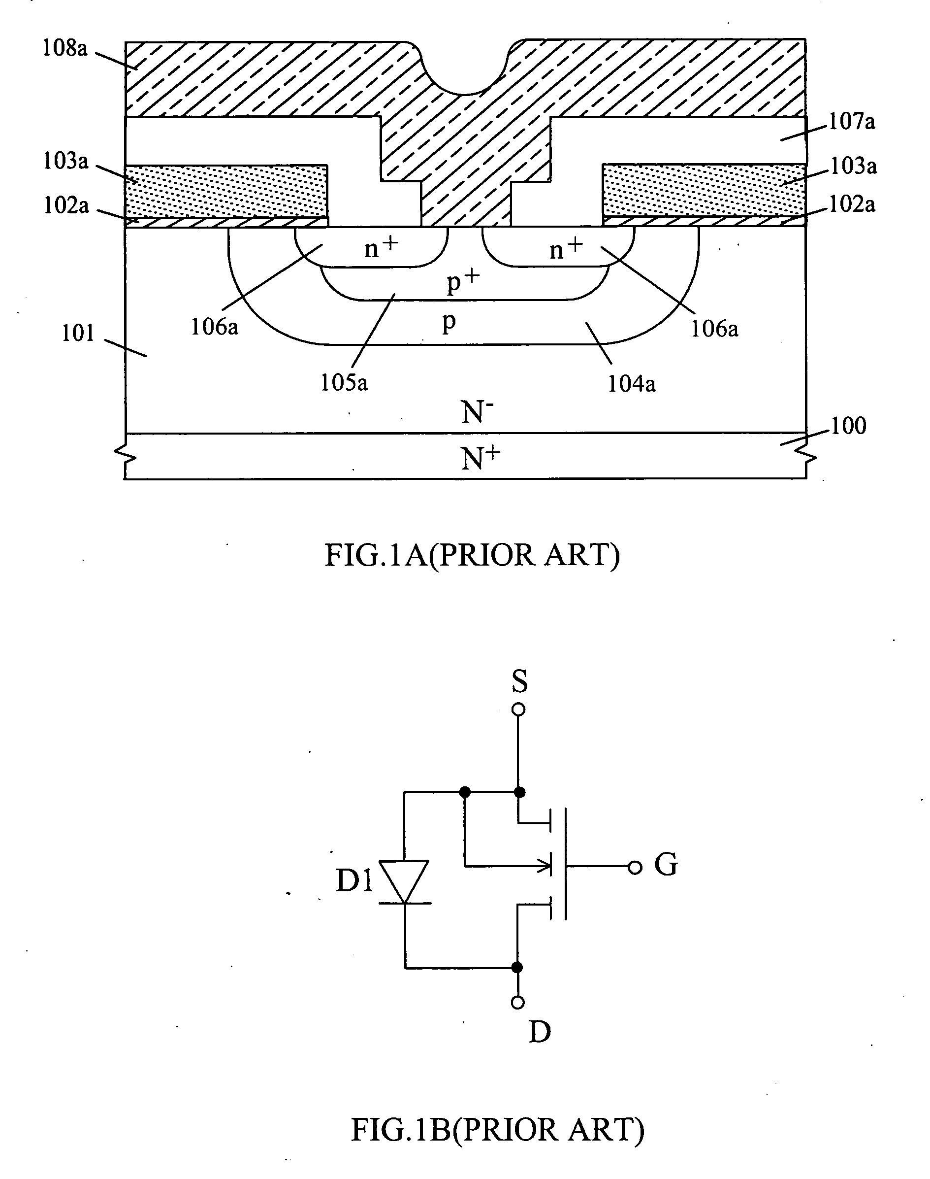 Self-aligned schottky-barrier clamped trench DMOS transistor structure and its manufacturing methods