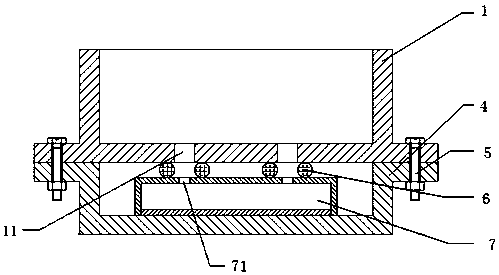 Vacuum potting device and potting method for high-power high-packing density electronic products