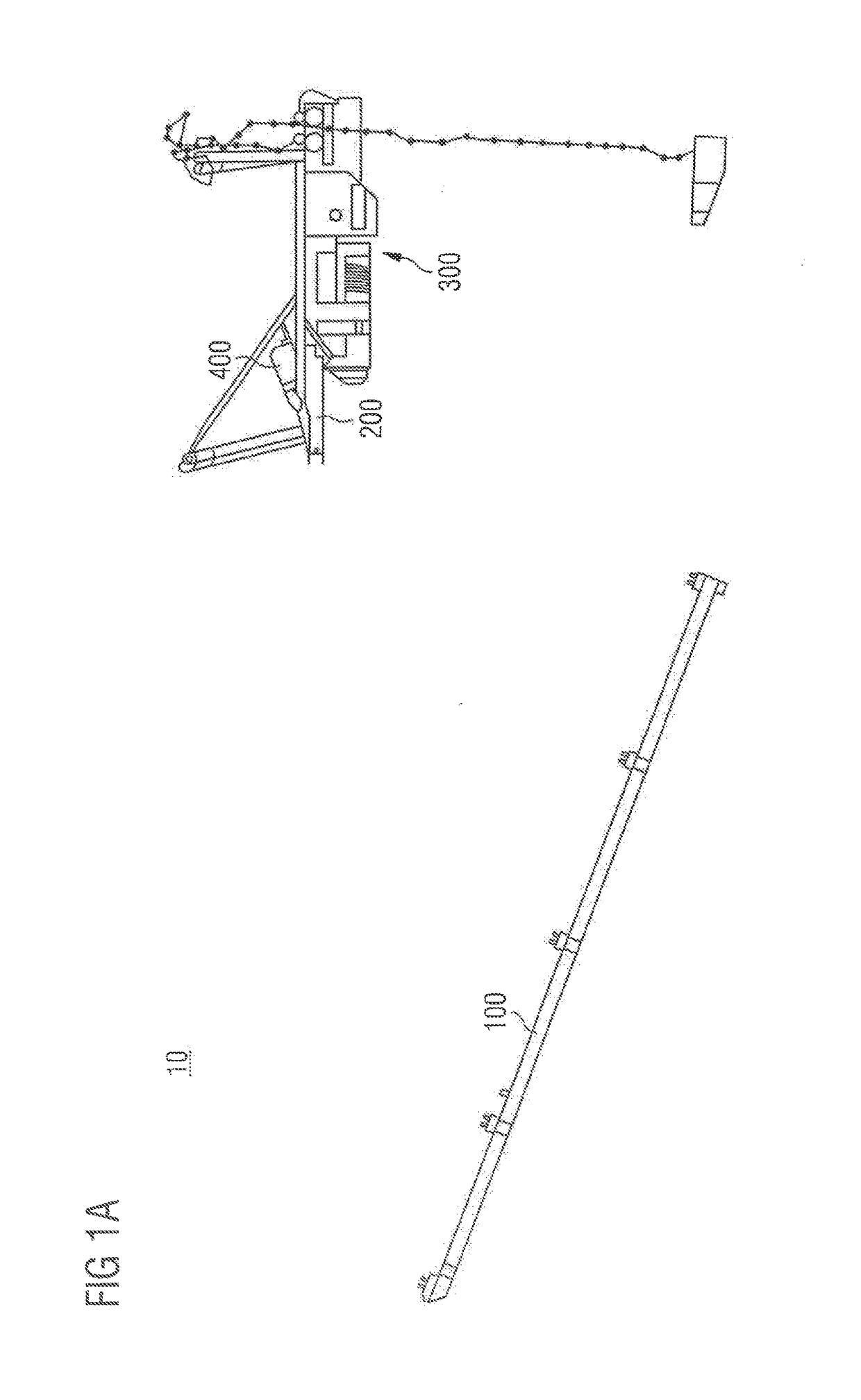 Mono-rail crane system in an aircraft