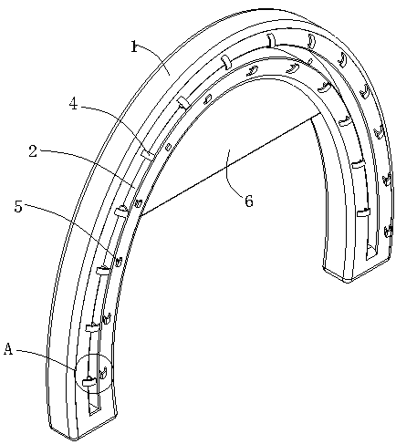 Air cushion type elastic protective horseshoe iron