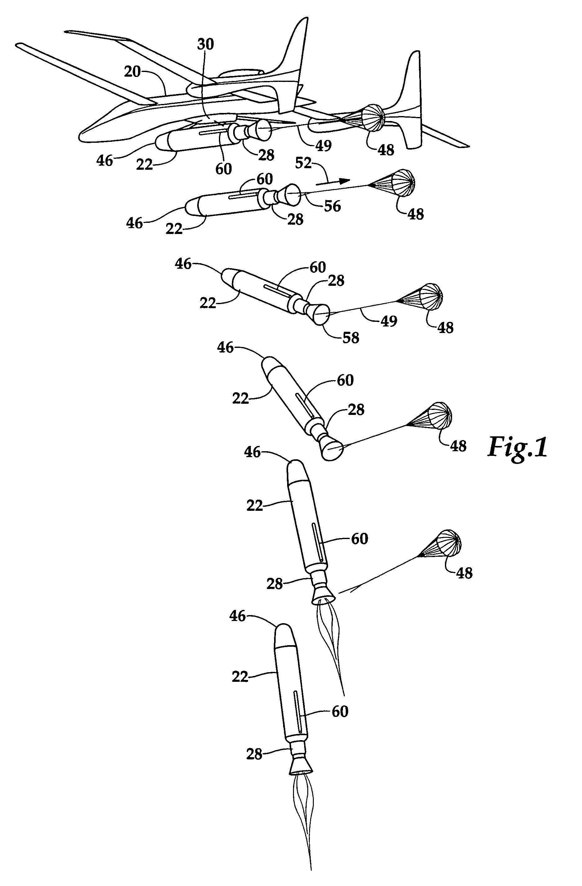 Method and apparatus for dropping a launch vehicle from beneath an airplane