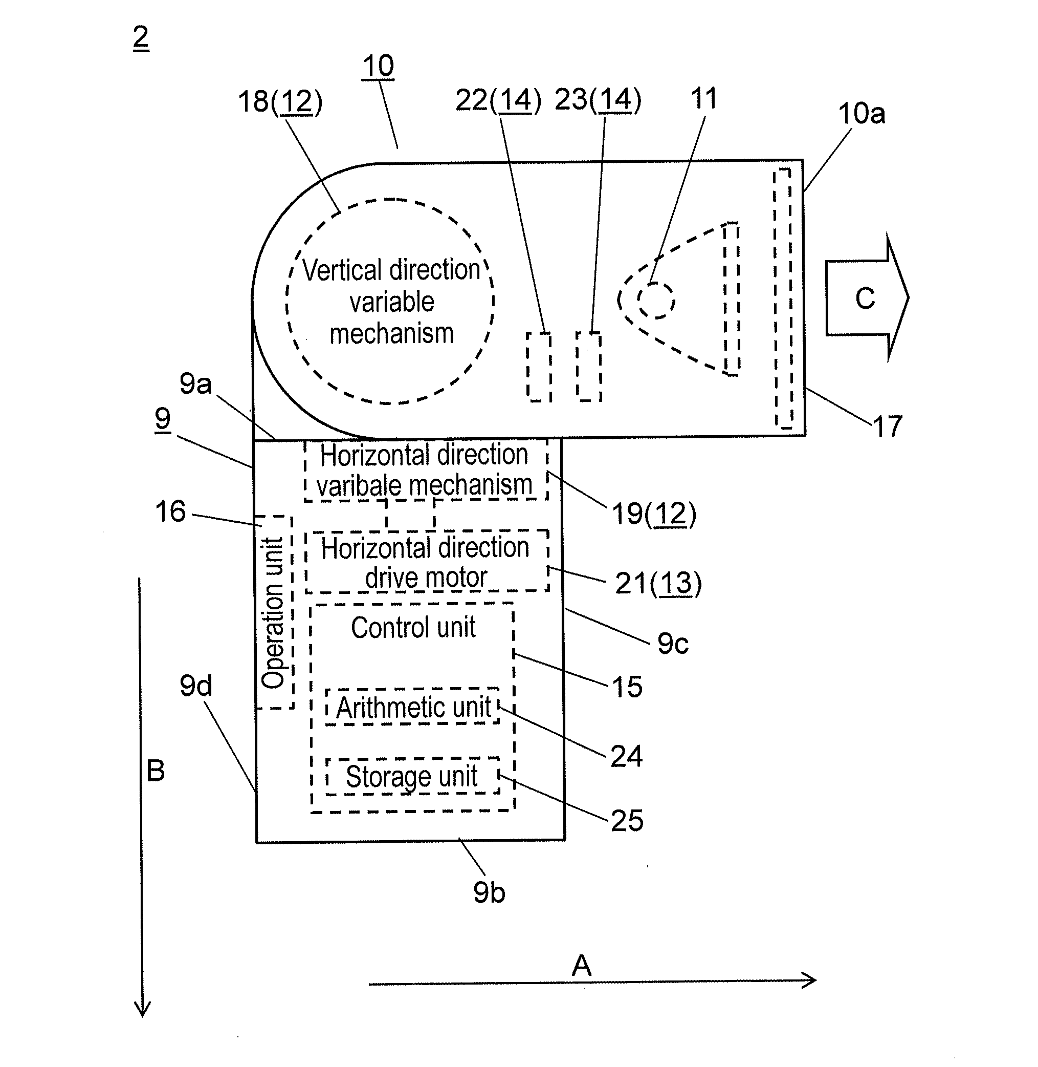 Strobe device and image-capturing device provided with strobe device