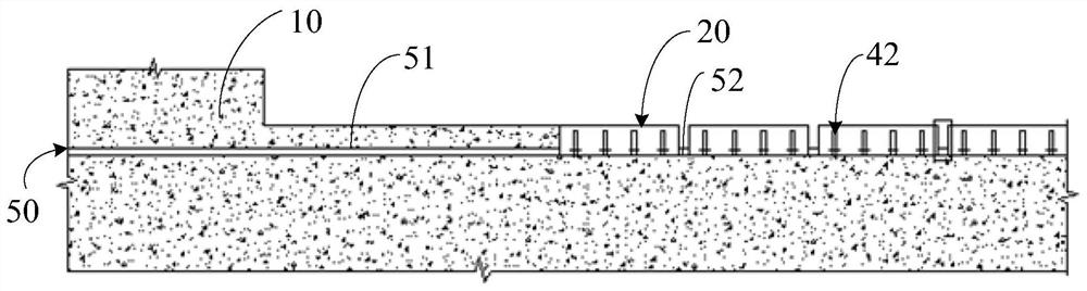 Waterproof drainage system of actuator embedded part panel groove and construction method of waterproof drainage system