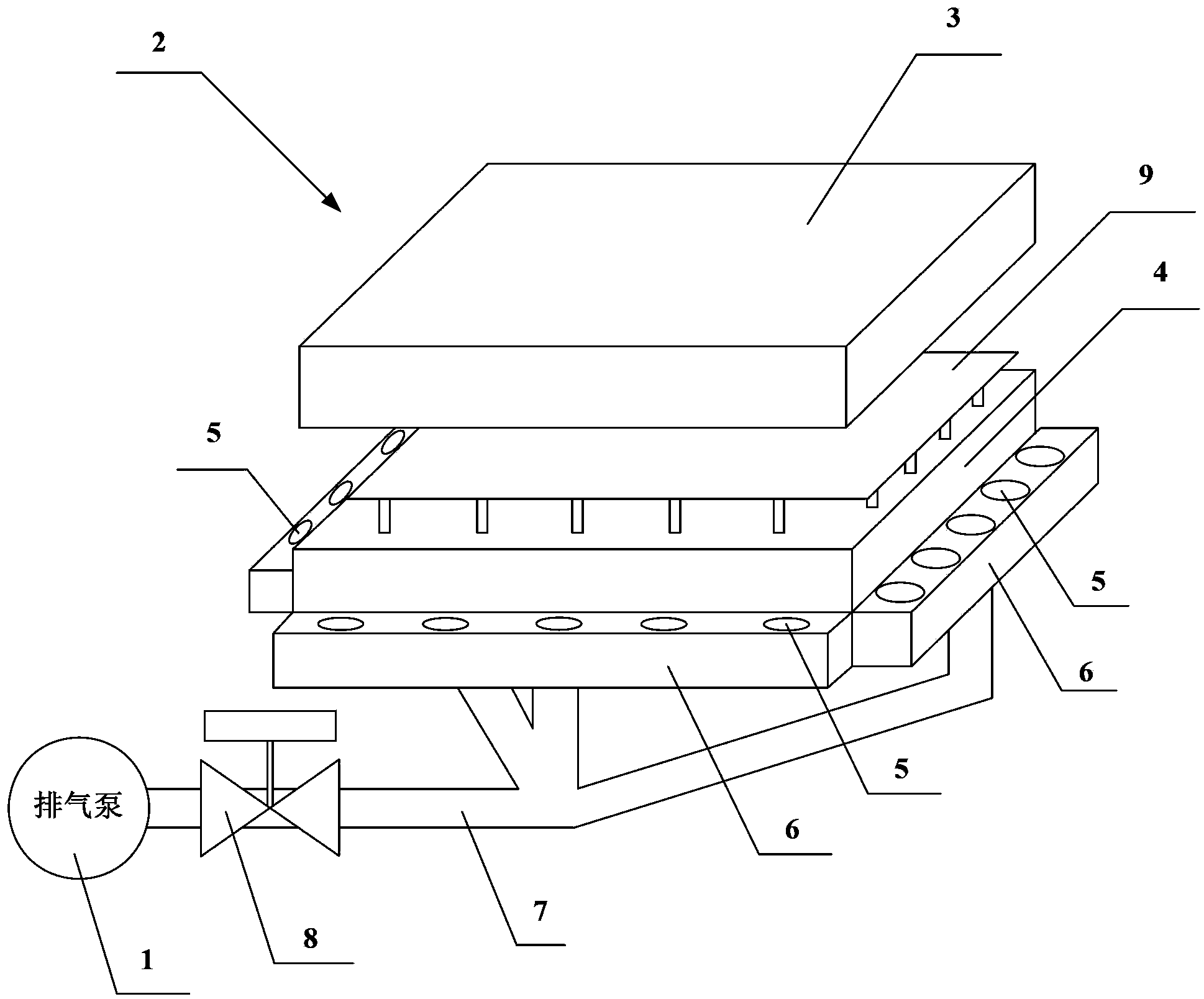 Exhaust system and method of vacuum drying chamber