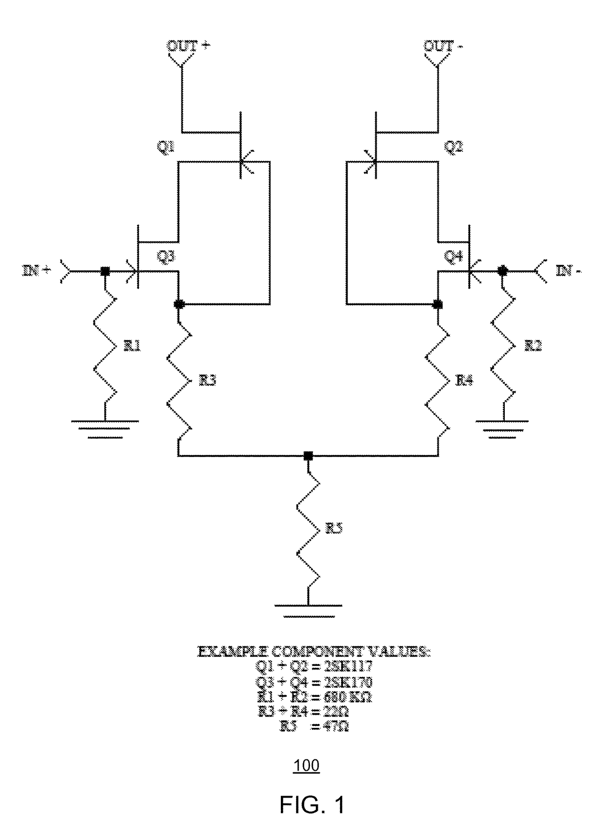 Integrated phantom-powered JFET circuit module in portable electronic device for creating hi-fidelity sound characteristics