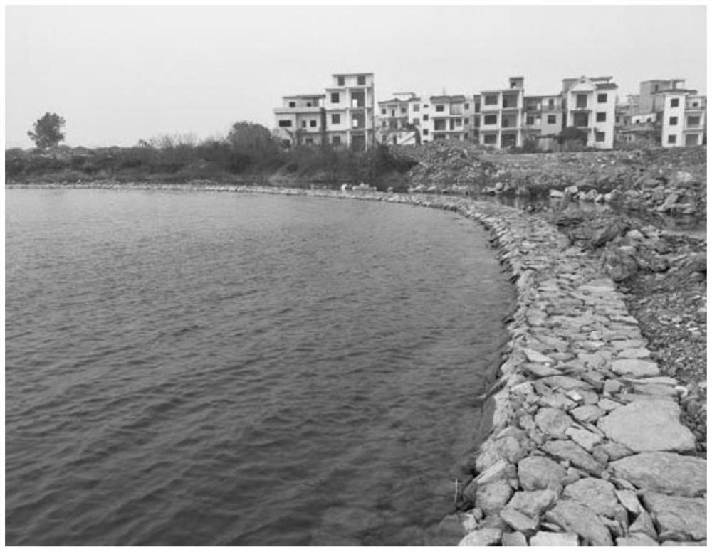 Revetment construction method for urban inner lake ecologic landscape