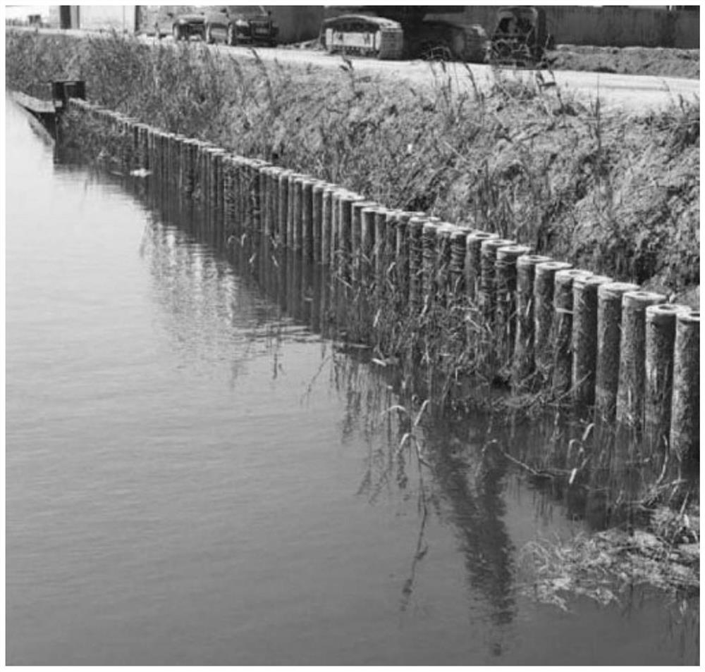 Revetment construction method for urban inner lake ecologic landscape