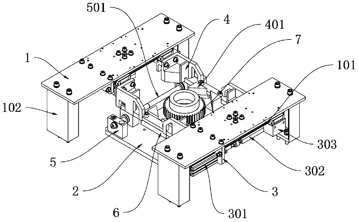 Fast locating device for heavy truck automobile gearbox gear stamping structure