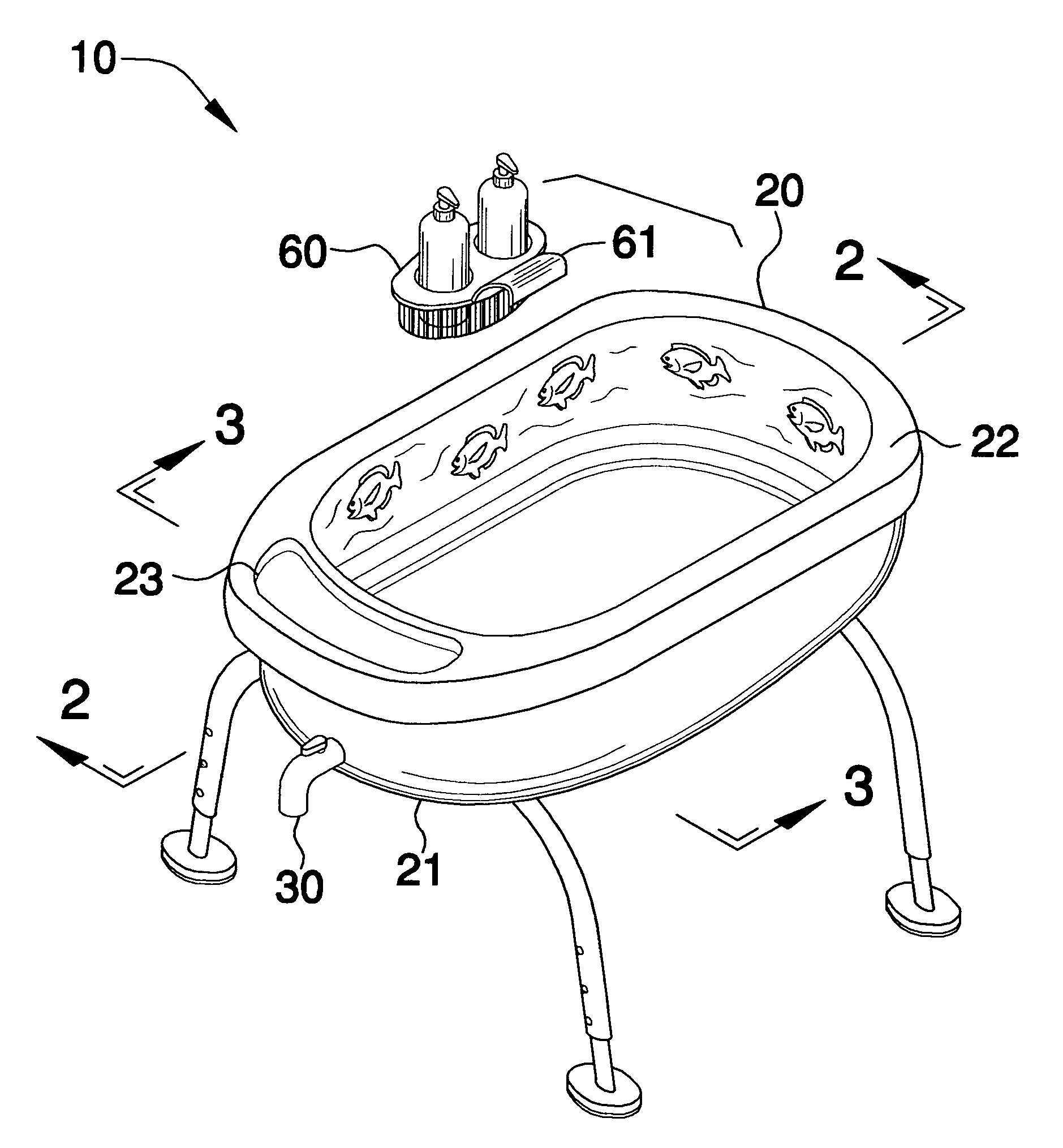 Collapsible infant tub
