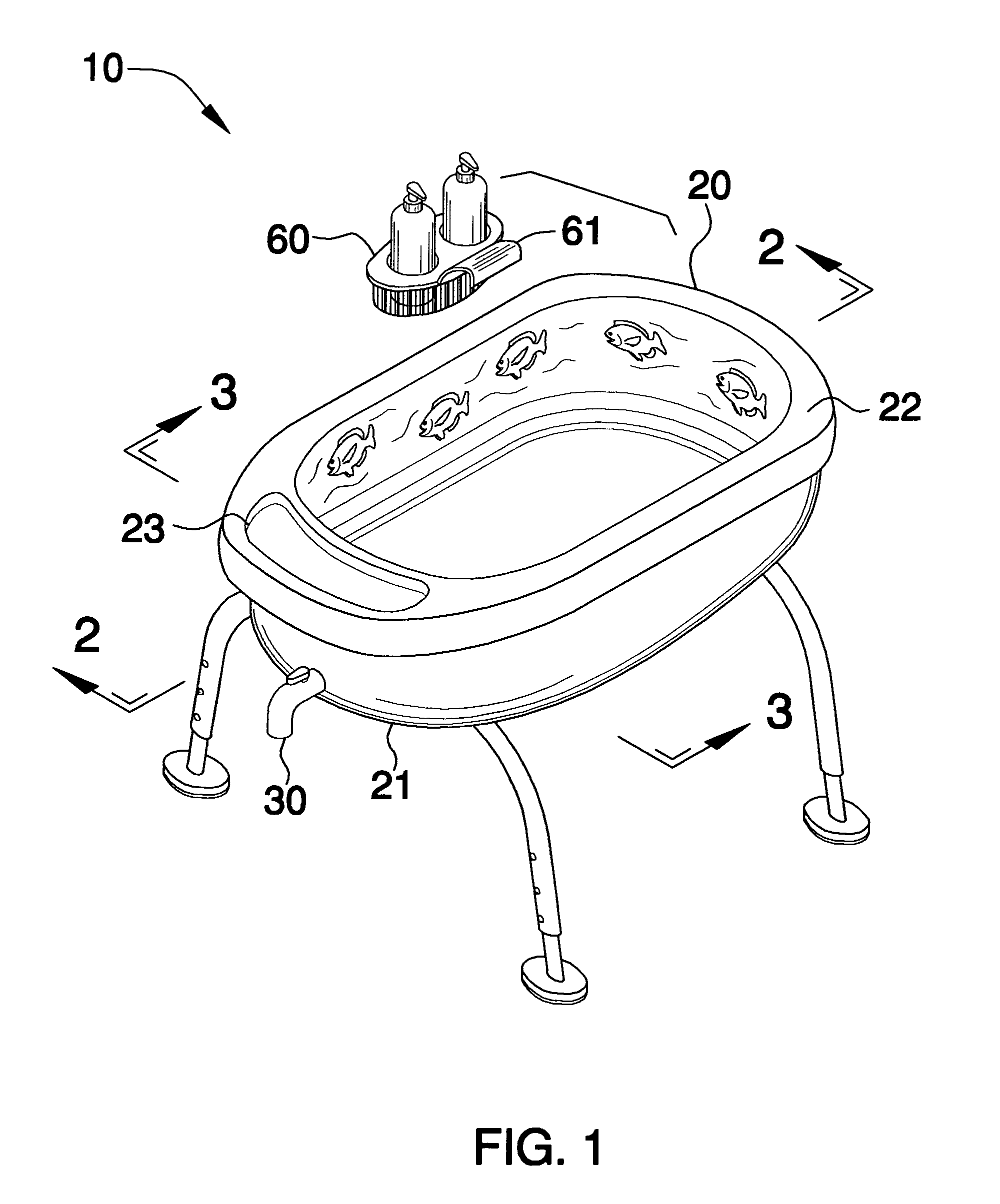 Collapsible infant tub