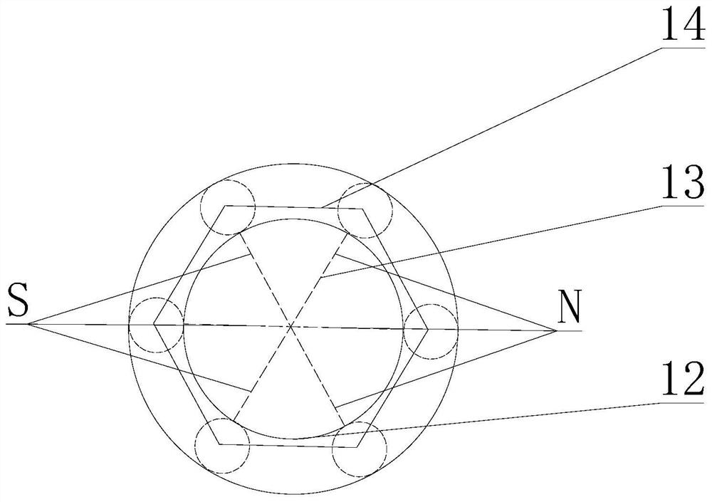 A powder-liquid stirring and mixing device based on magnetic drive