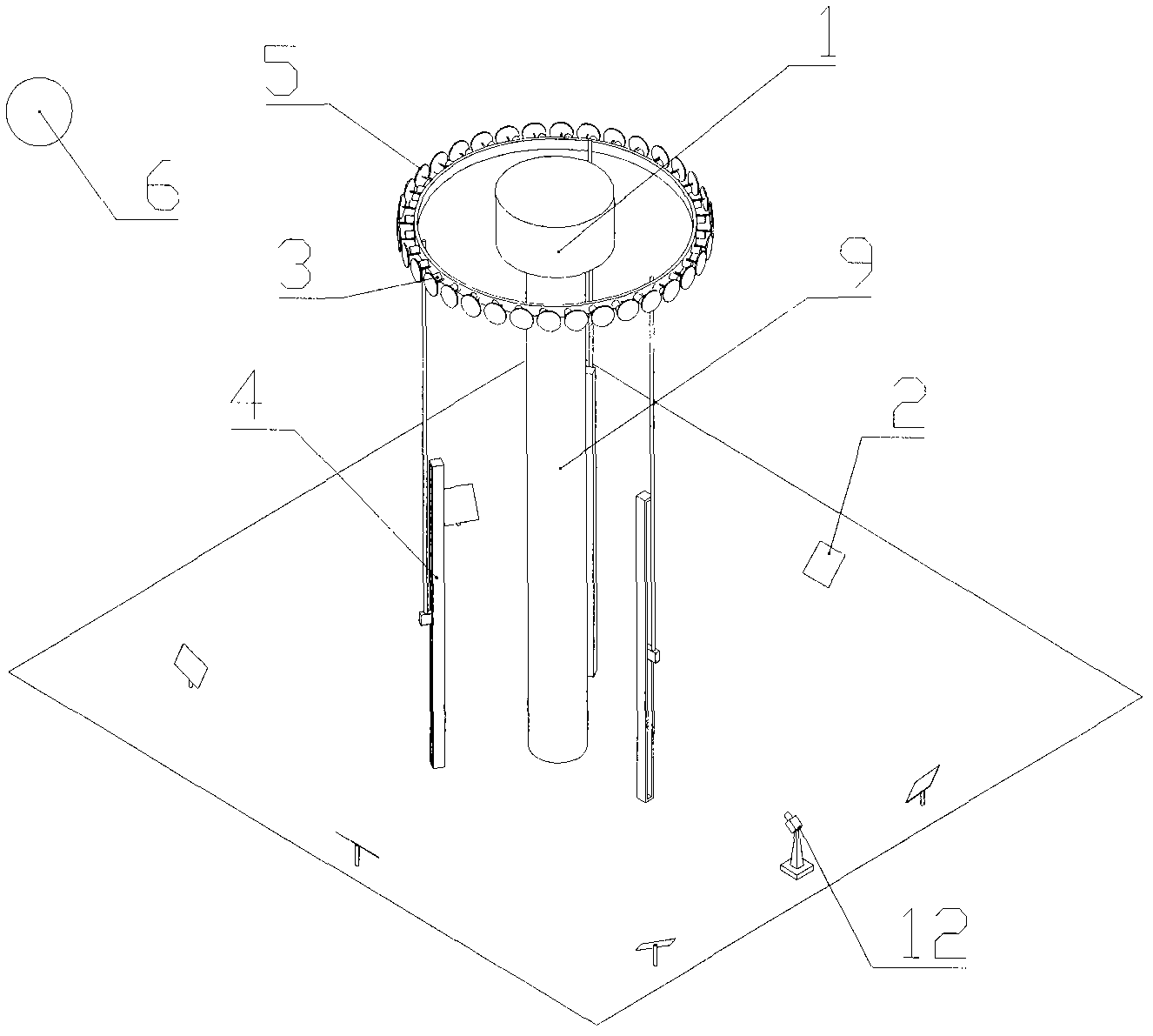 Calibration system and calibration method for heliostat of solar generating station