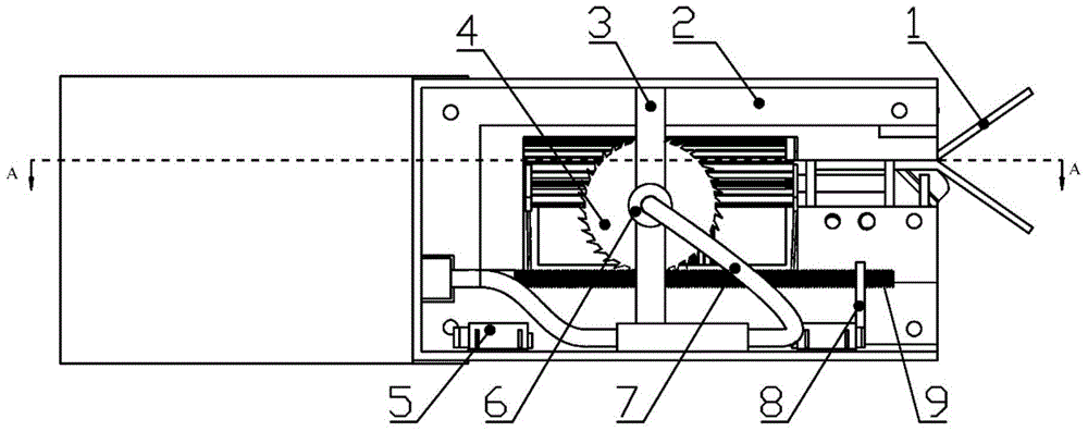 A fruit tree branch pruning and crushing end effector and method