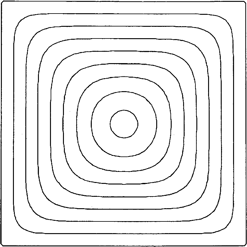 Mould cavity numerical control machining spiral curve track planning method