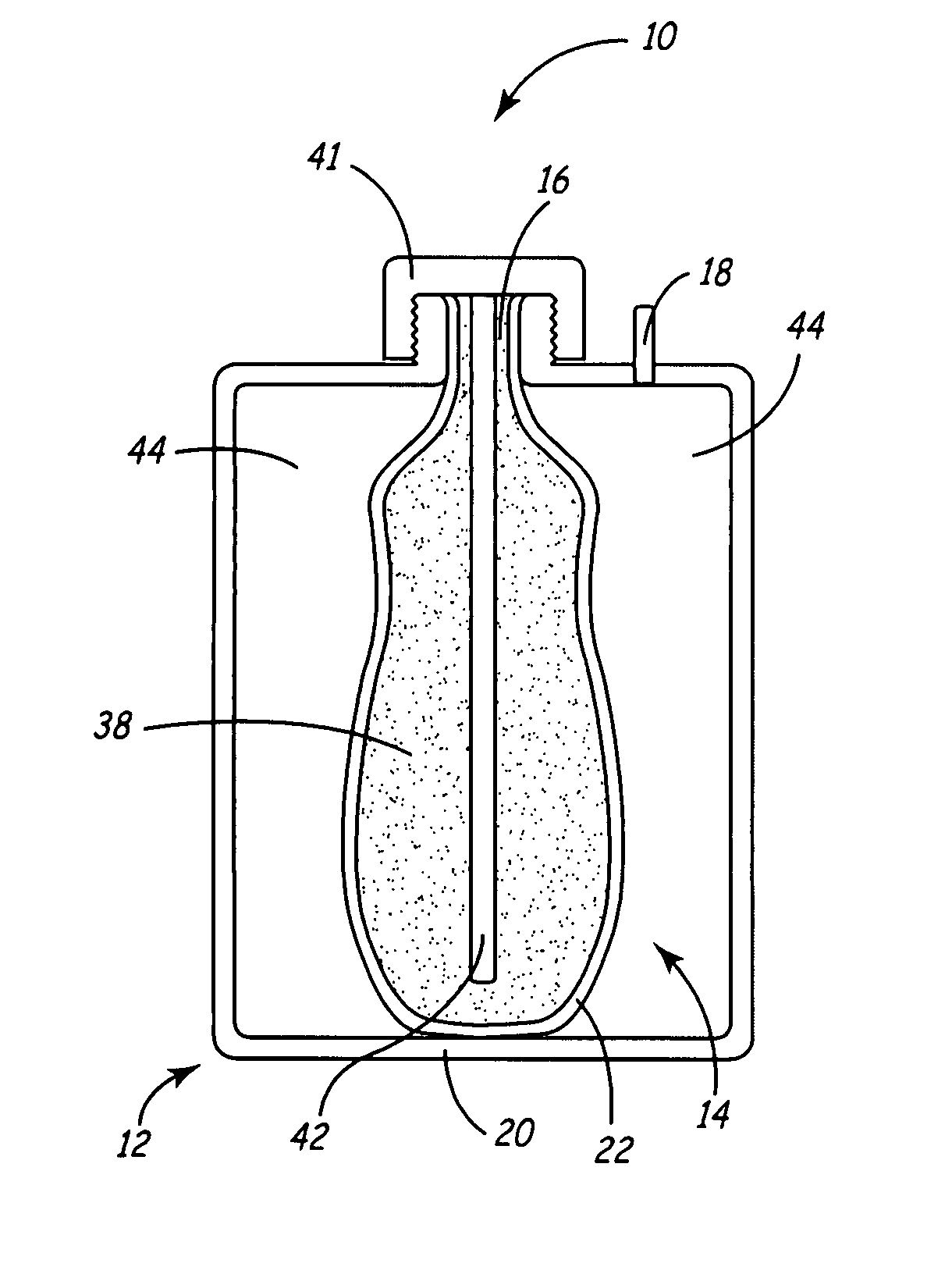 Blown bottle with intrinsic liner