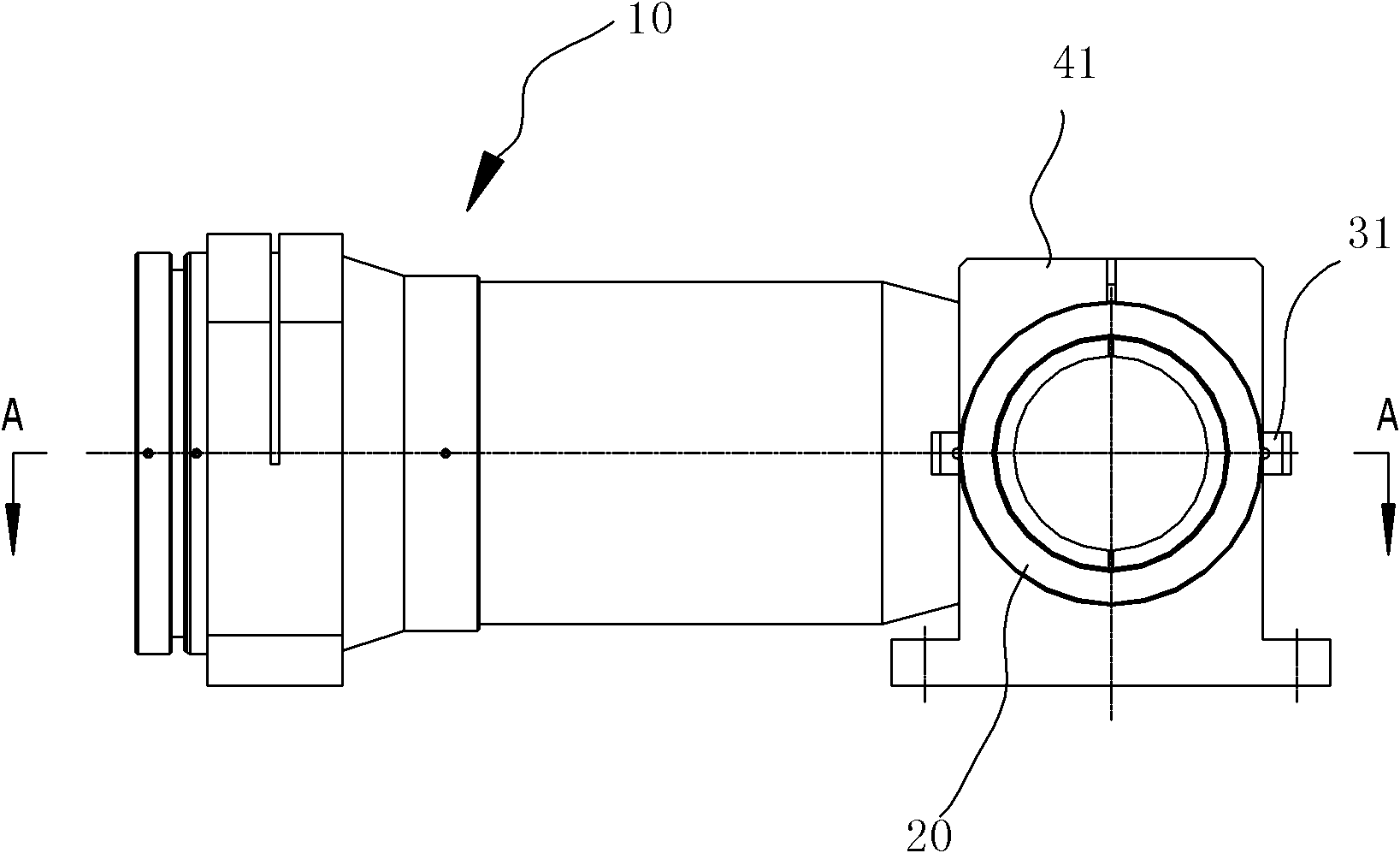 Telecentric imaging lens used in calliper