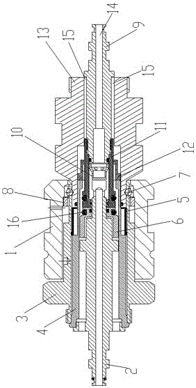 Oil circuit quick change joint concentric single interface structure