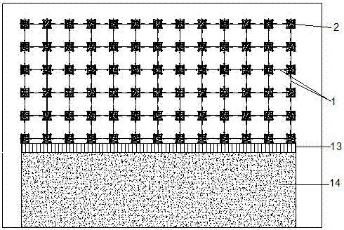 Device and method for controlling roof subsidence of goaf with beam-column composite structure