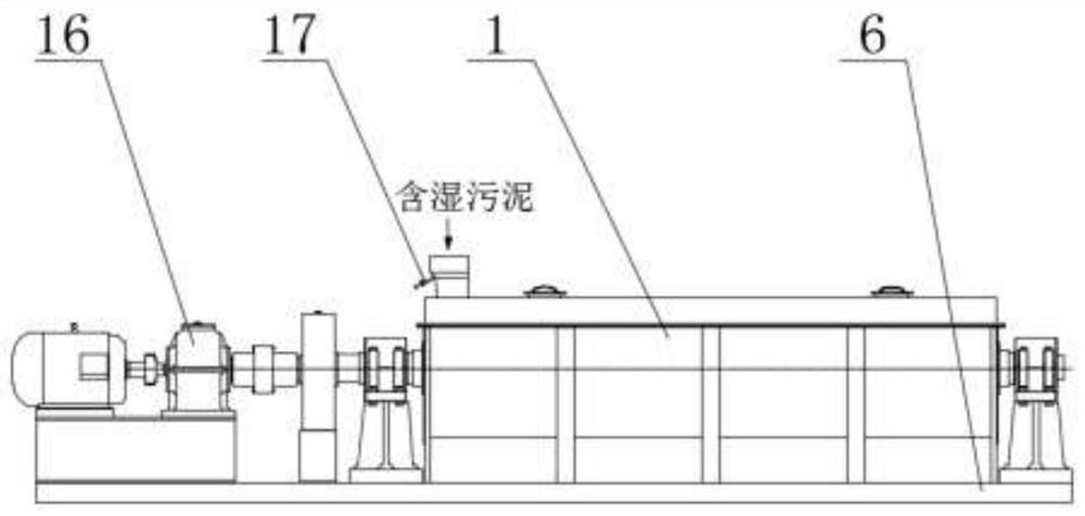 Municipal sludge chain rolling suspension drying clean incineration equipment and incineration method