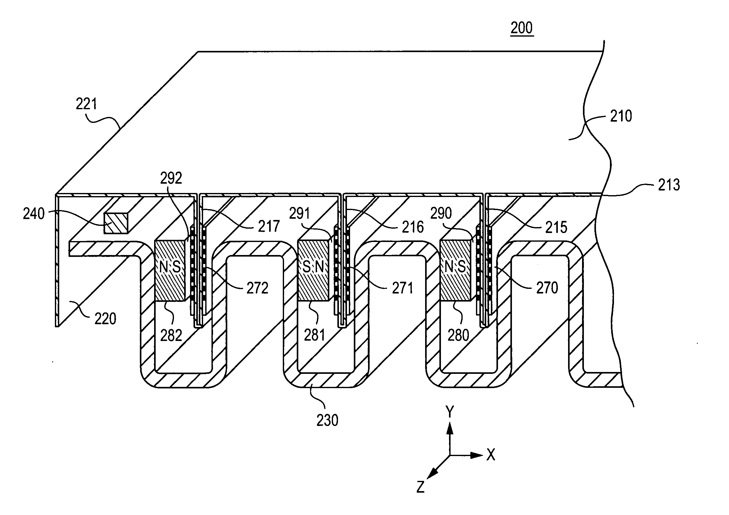 Acoustic transducer with folded diaphragm