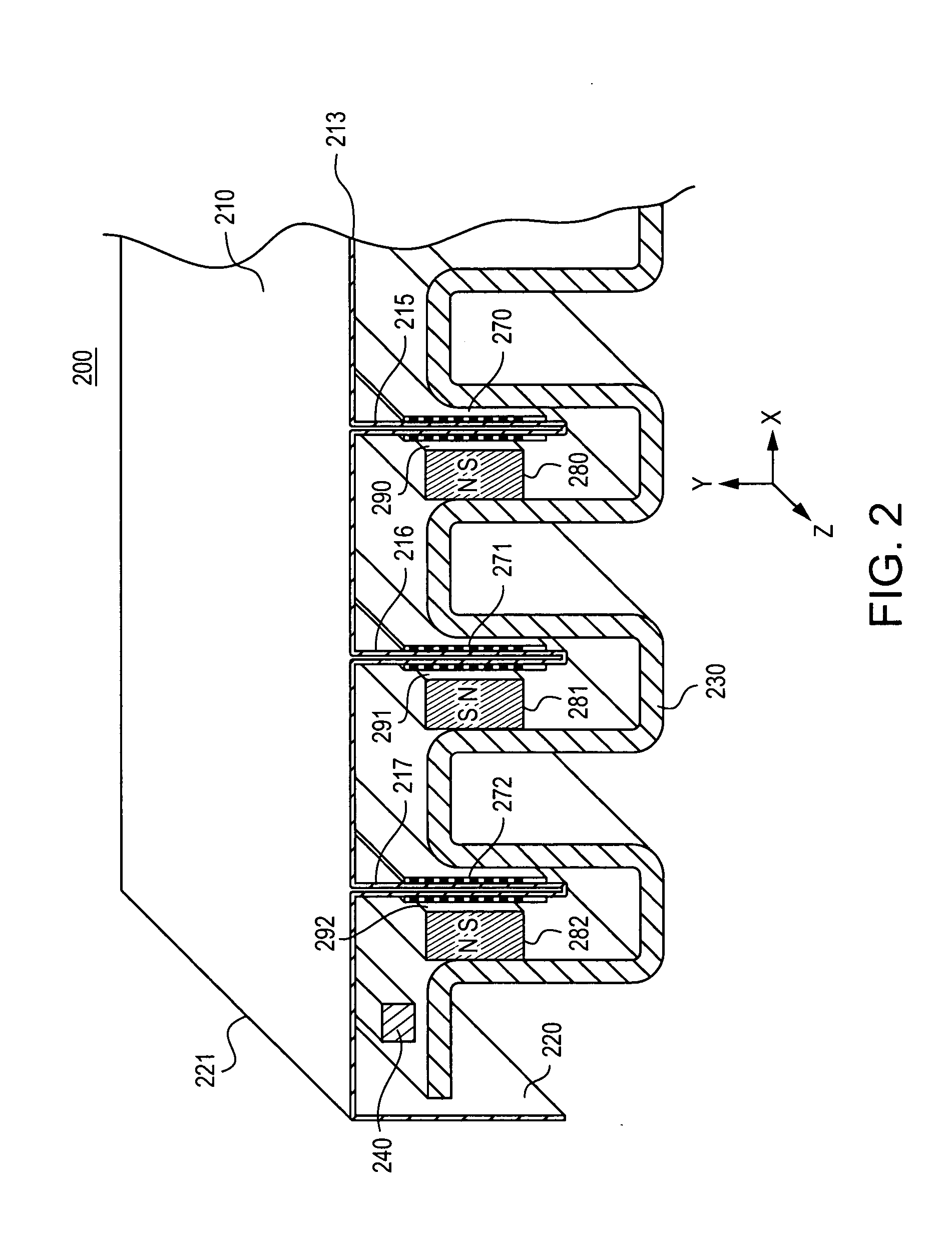 Acoustic transducer with folded diaphragm