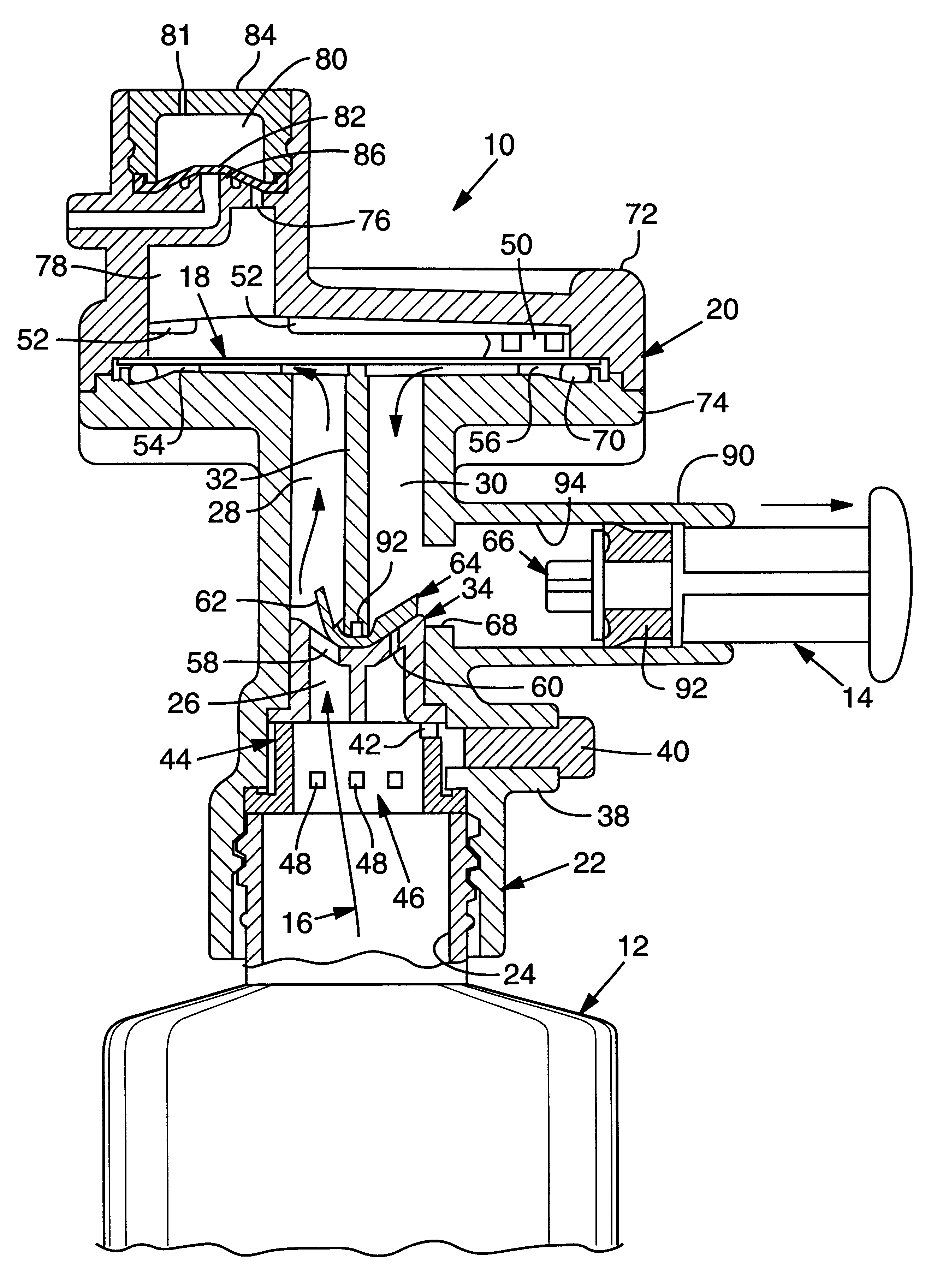 Method and apparatus for removing air locks within manually operated micro-filtration devices