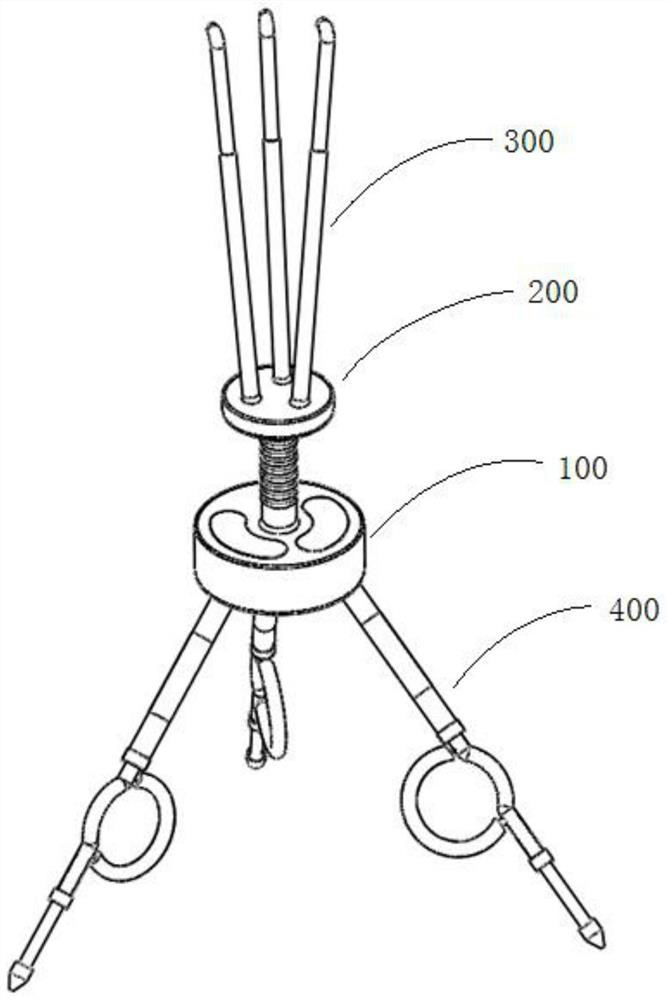 Multi-head picking and hanging device for annular spliced traffic indication screen