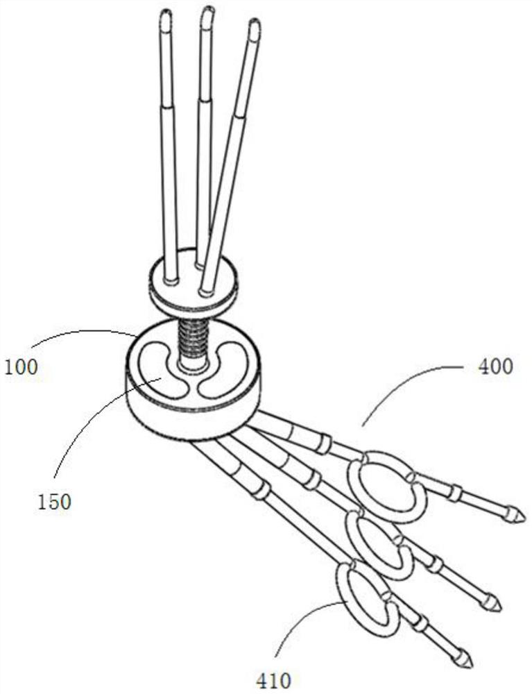 Multi-head picking and hanging device for annular spliced traffic indication screen