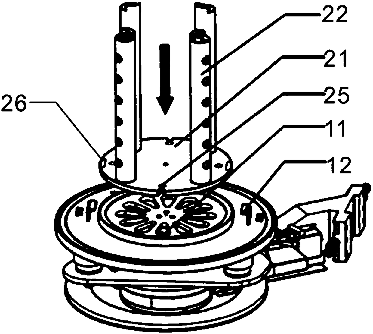 A vertical heat treatment device