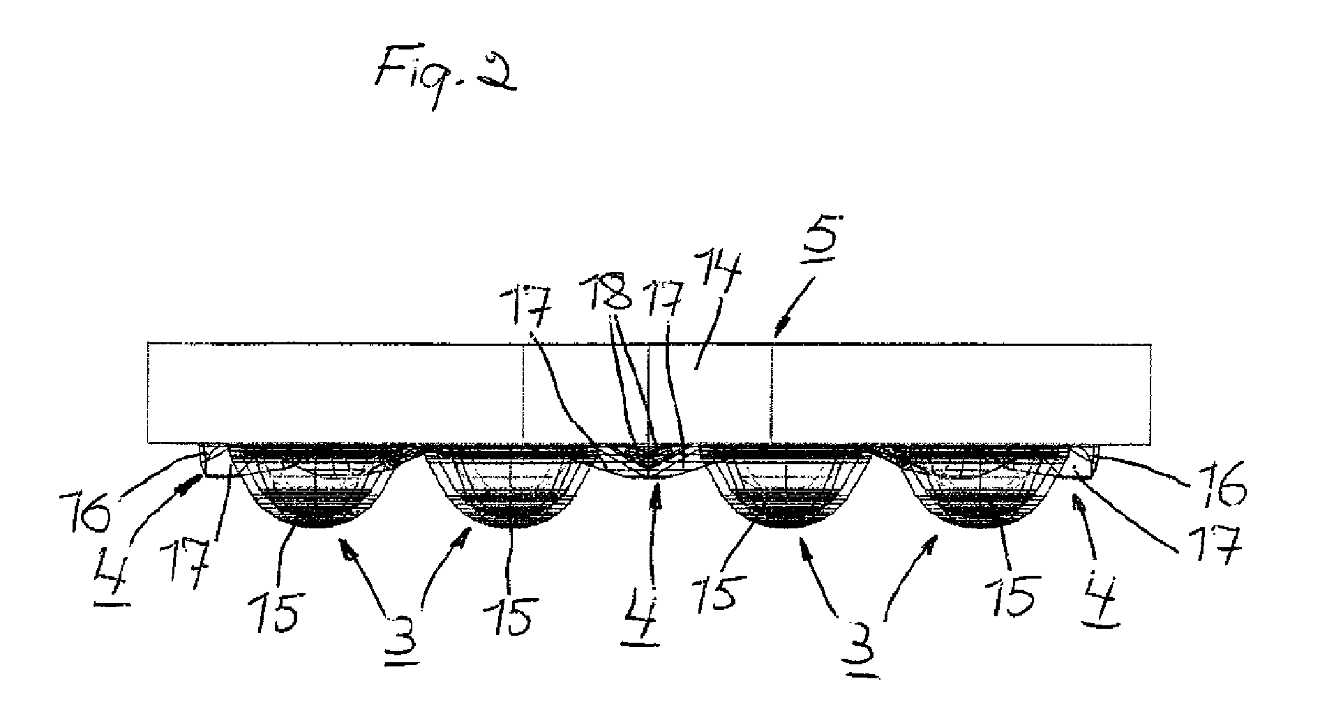 Ventilating device for providing a zone of clean air