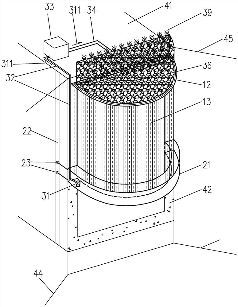 Device and method for sterilizing aerosol germs and collecting and removing malodorous gas at municipal discharge port