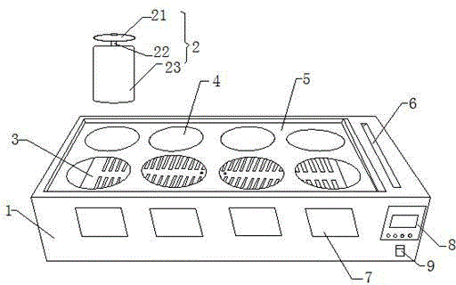 Heat preservation water bath device for surface sizing agent