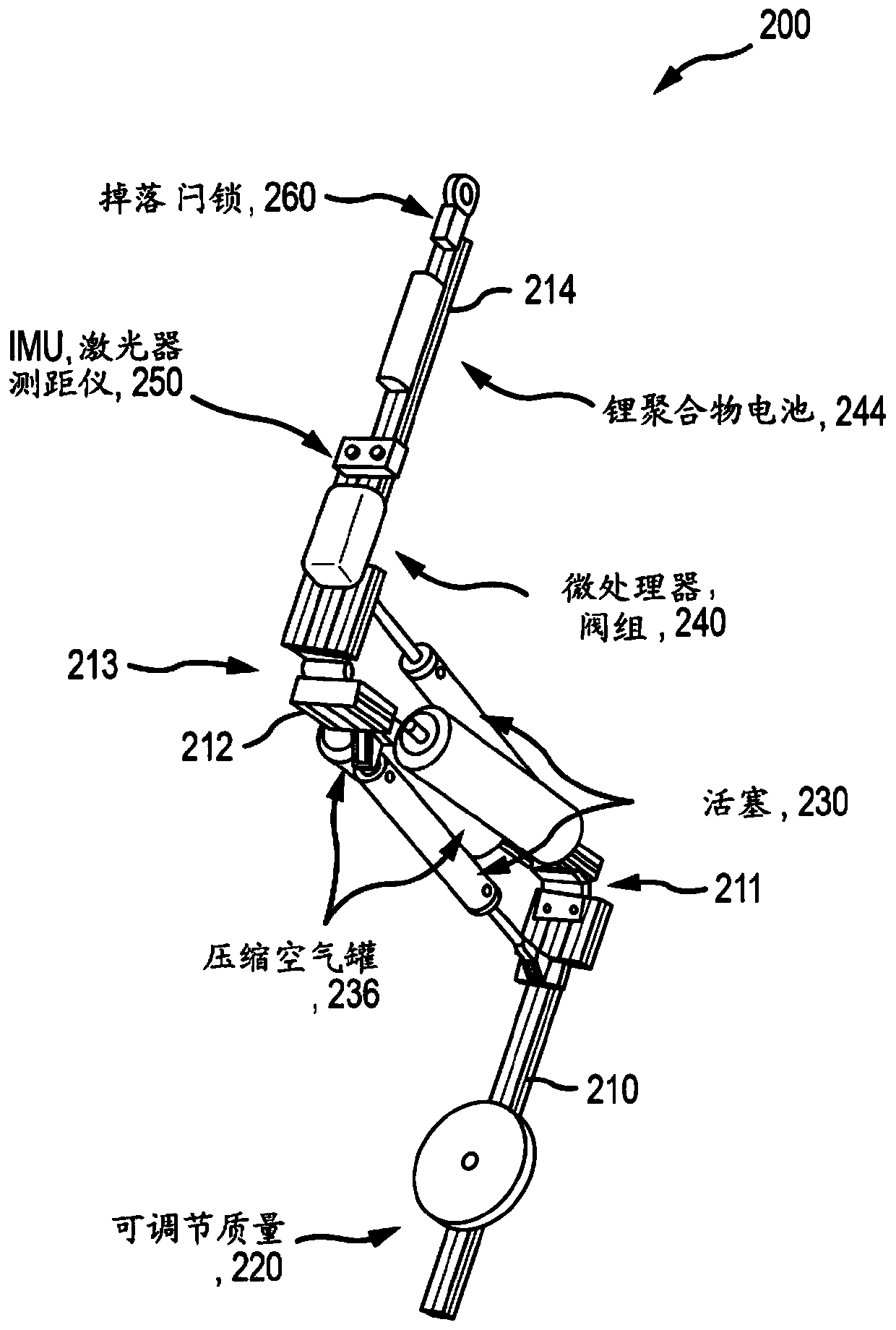 Ballistic robot system with spin and other controlled motion of robot during flight