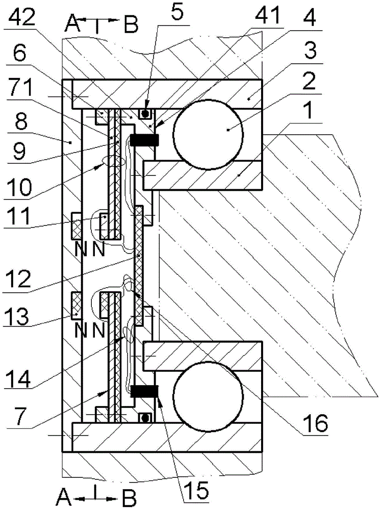 A temperature self-monitoring ball bearing