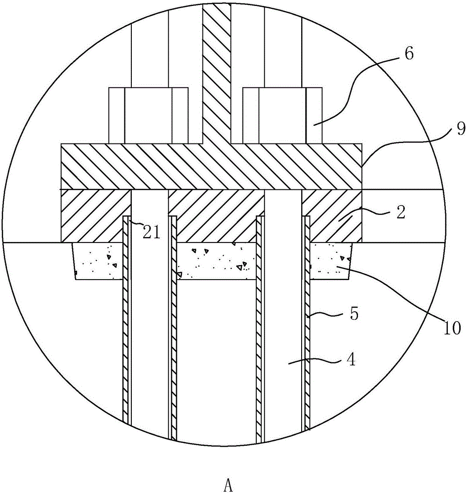 Prestress cylindrical foundation capable of replacing anchor bolts