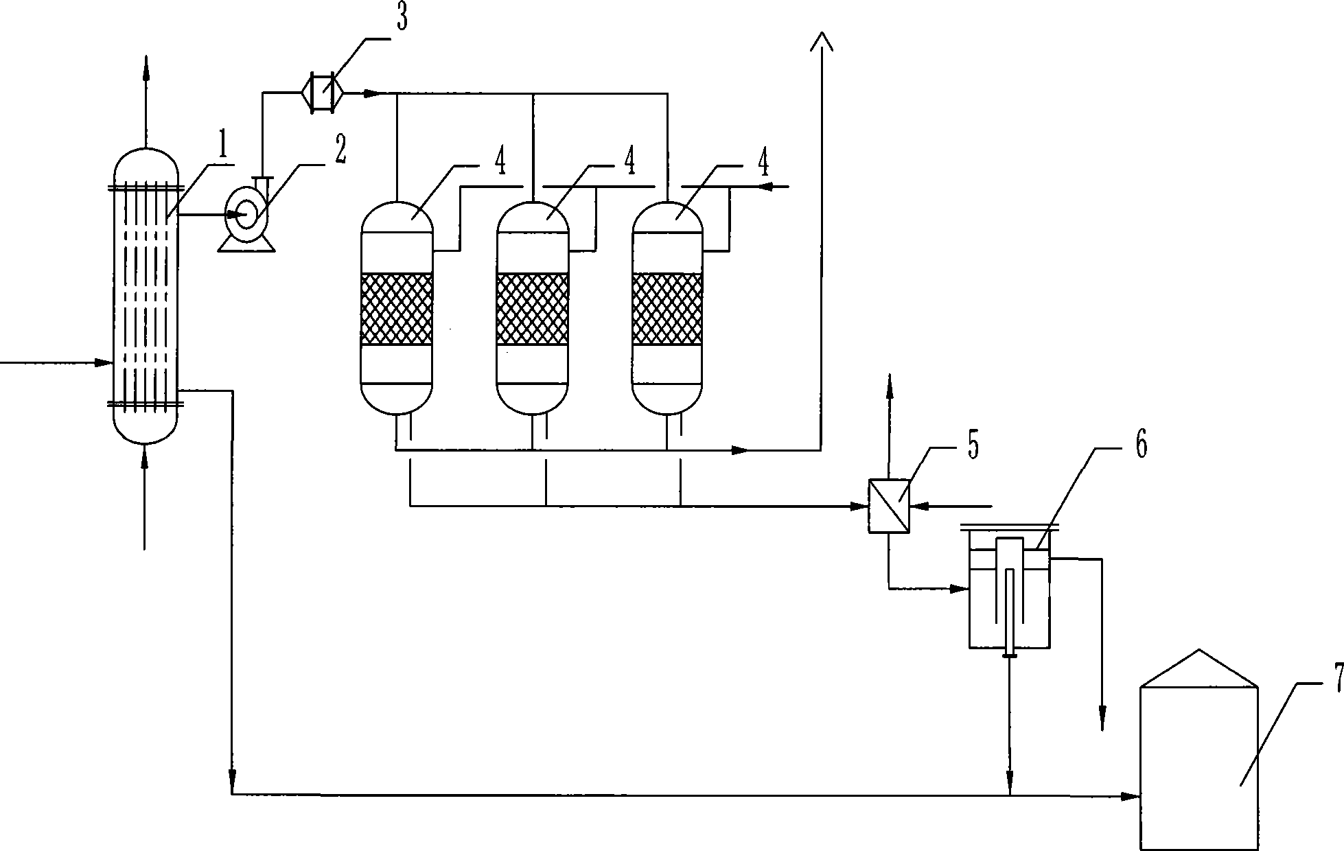 Process and device for recovering solvent-containing tail gas in production of control sustained-release fertilizer with envelope