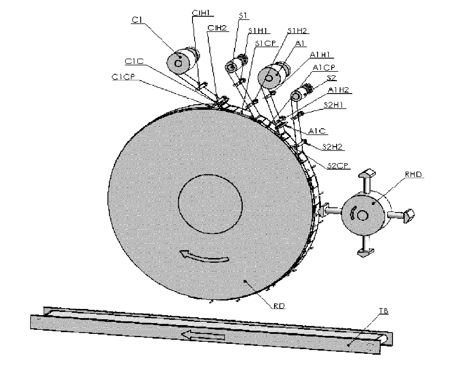 Continuous prismatic cell stacking system and method