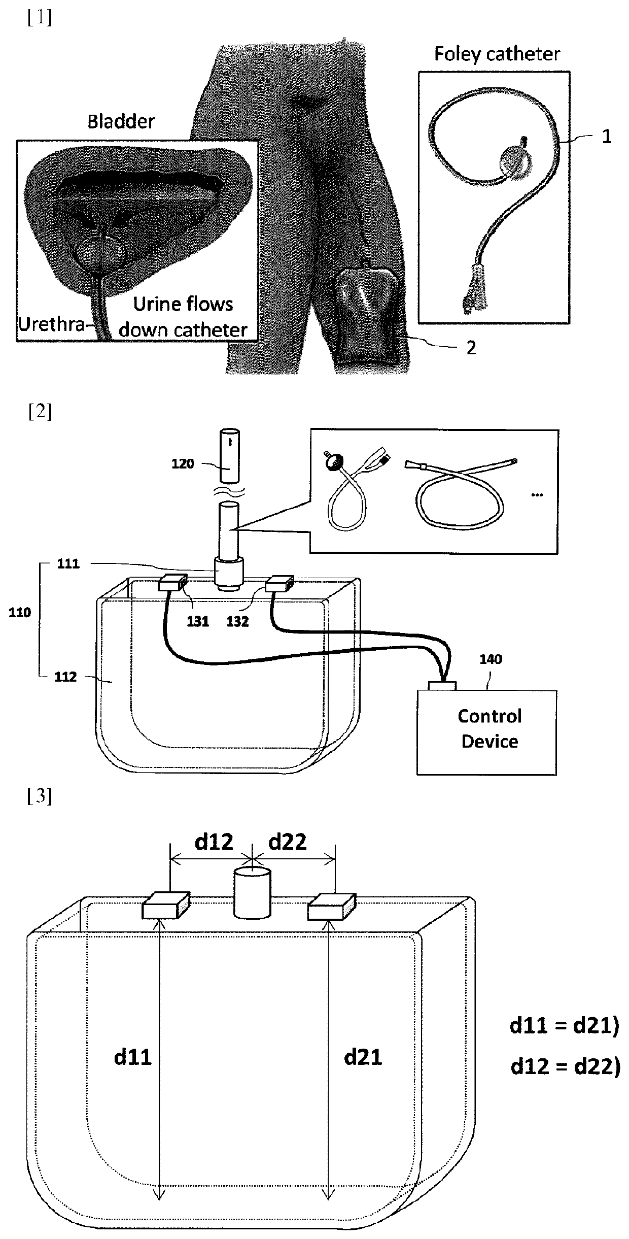 Device for measuring bodily fluid drainage amount