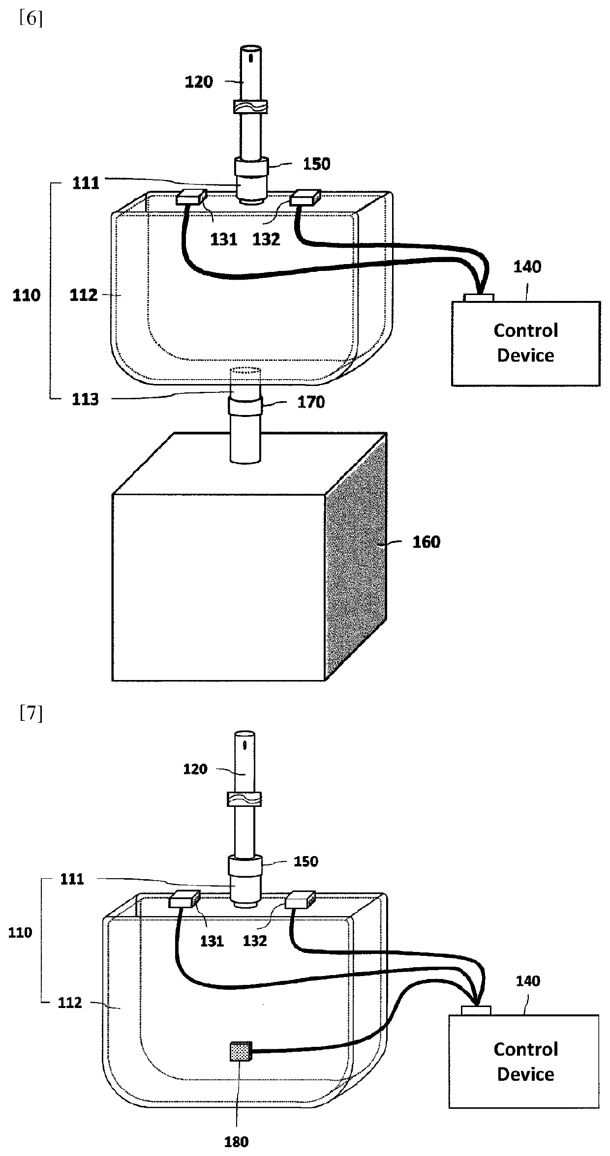 Device for measuring bodily fluid drainage amount