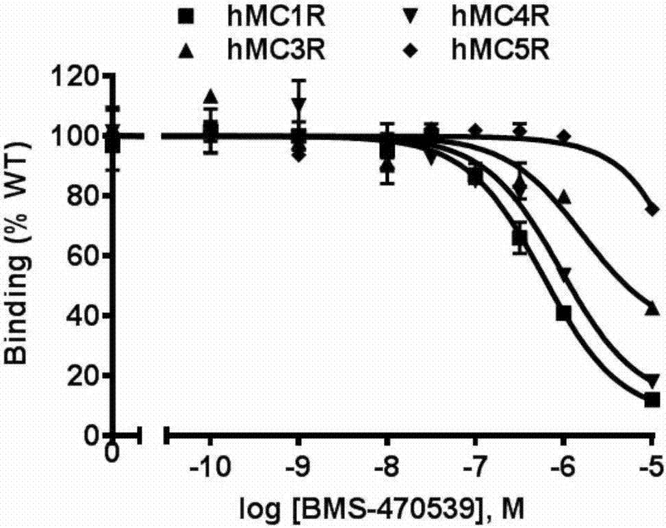 Application of non-peptide small-molecular compound as MC4R (melanocortin-4 receptor) agonist and specific mutant medicine mate thereof