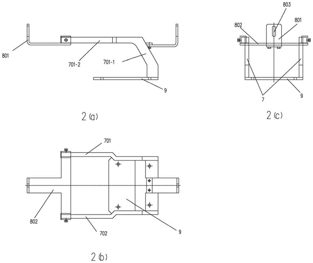 Supporting device for dismounting non-penetrating disconnected axles