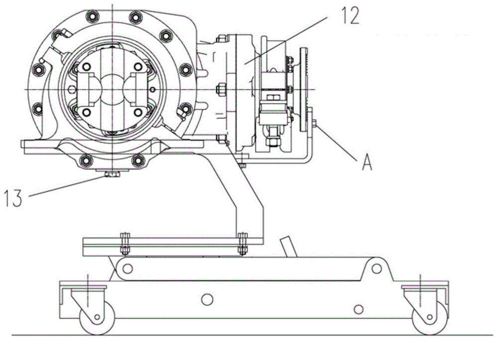 Supporting device for dismounting non-penetrating disconnected axles