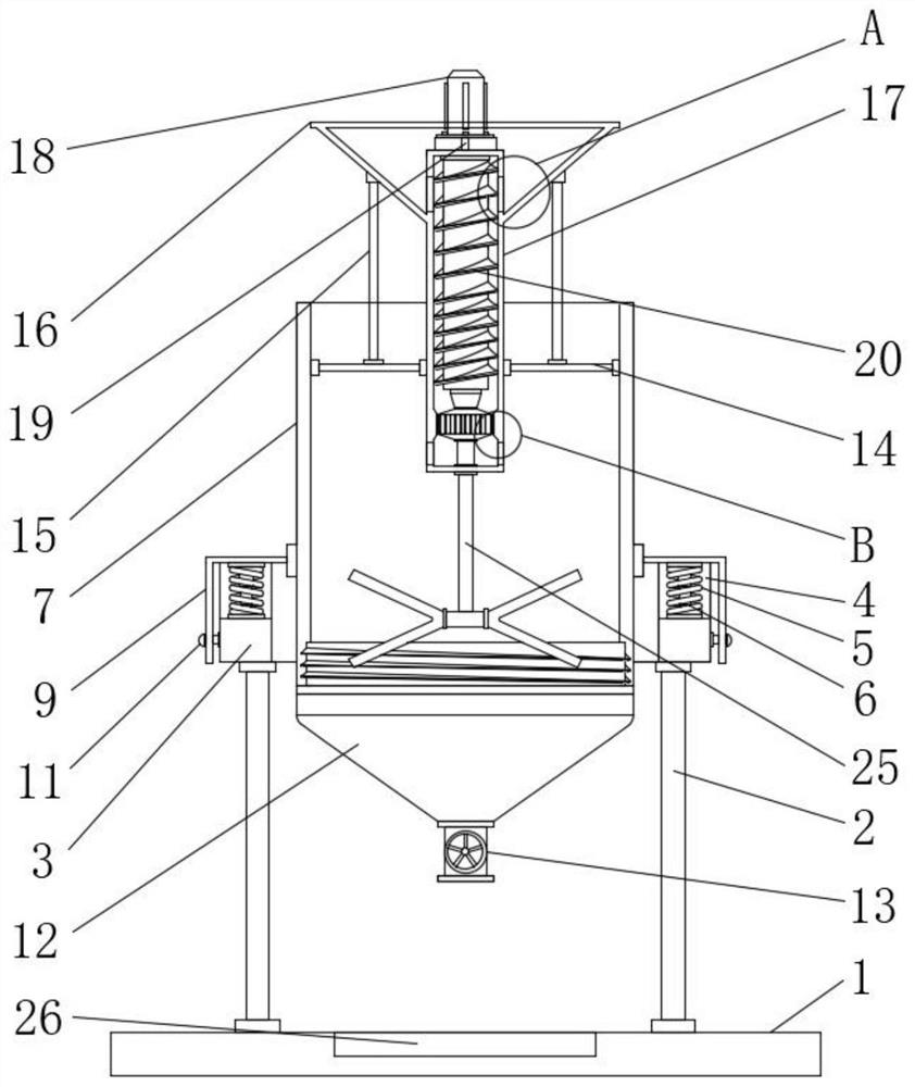 Ash mixing device for indoor decoration