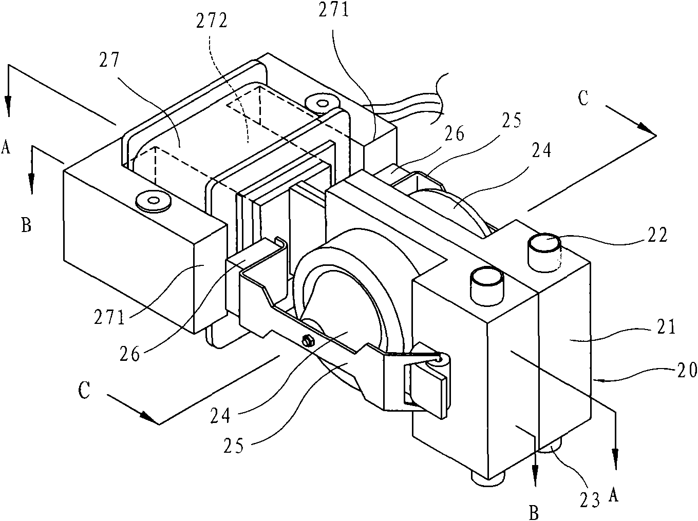 Electromagnetic pumping provided with frequency-conversion circuit